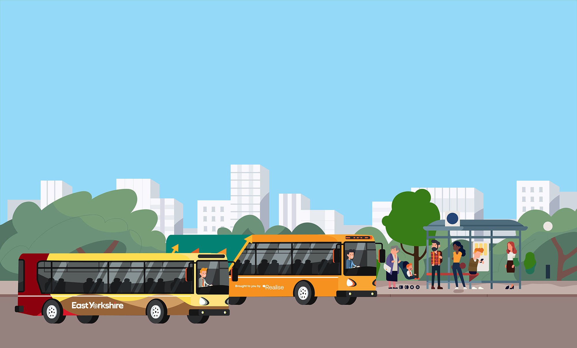 Two Bus Illustration
